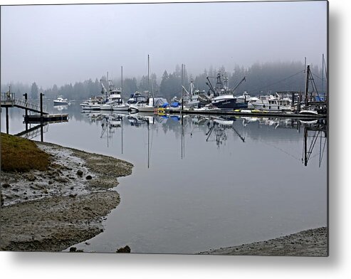 Harbor Metal Print featuring the photograph Fog On The Harbor by Bill TALICH