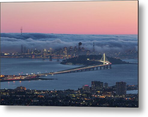  Metal Print featuring the photograph Foggy Skyline by Louis Raphael