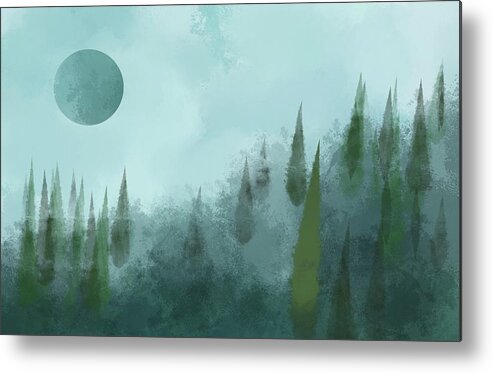 Forrest Metal Print featuring the painting Forrest by Patricia Piotrak