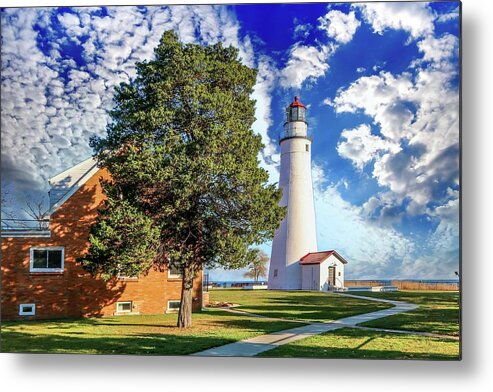 Northernmichigan Metal Print featuring the photograph Fort Gratiot Lighthouse IMG_3660 by Michael Thomas