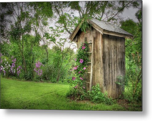 Bathroom Metal Print featuring the photograph Fragrant Outhouse by Lori Deiter