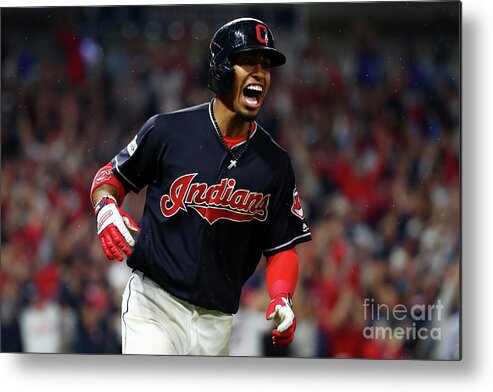 Game Two Metal Print featuring the photograph Francisco Lindor by Gregory Shamus