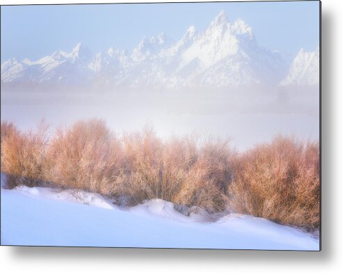 Tetons Metal Print featuring the photograph Fresh Fog in the Valley by Darren White