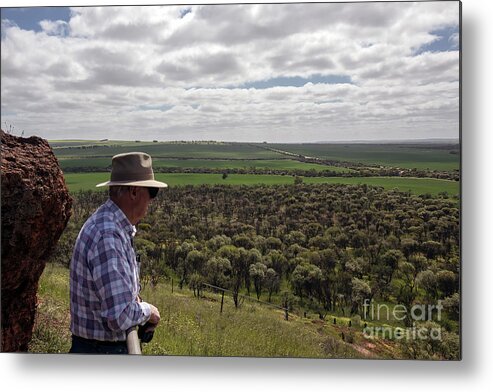 Rock Metal Print featuring the photograph From a Lookout, Mingenew, Western Australia by Elaine Teague