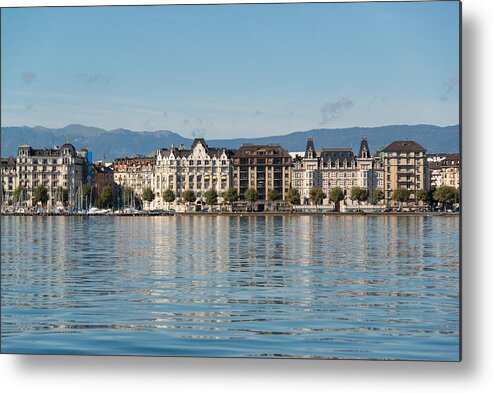 Outdoors Metal Print featuring the photograph Geneva water front by Stefan Cioata
