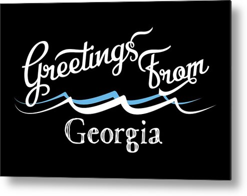 Georgia Metal Print featuring the digital art Georgia Water Waves by Flo Karp
