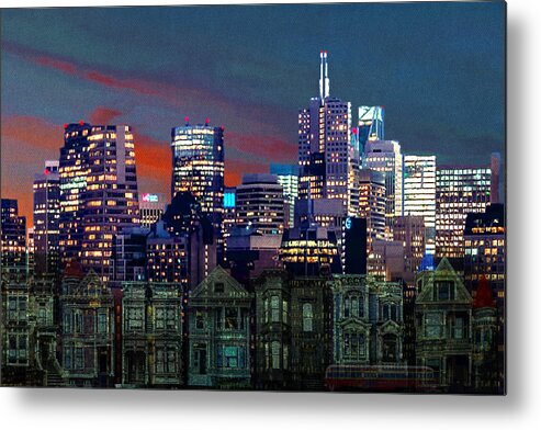 San Francisco Metal Print featuring the photograph Ghost Victorians by Patrick J Osborne