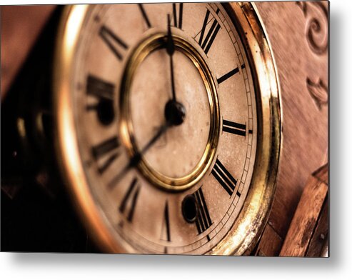Museum Quality Metal Print featuring the photograph Gingerbread Clock no. 1 by Bruce Davis