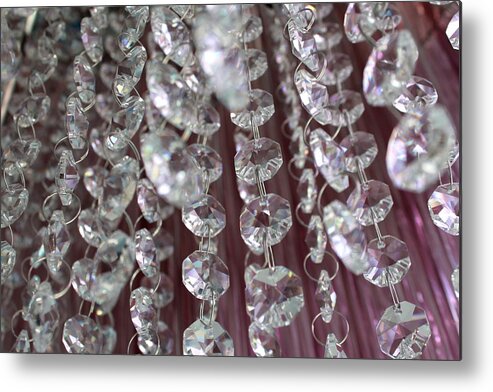 Glass Metal Print featuring the photograph Glass crystals by Jindra Noewi