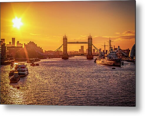 Architecture Metal Print featuring the photograph Golden Dawn by Doug Stratton