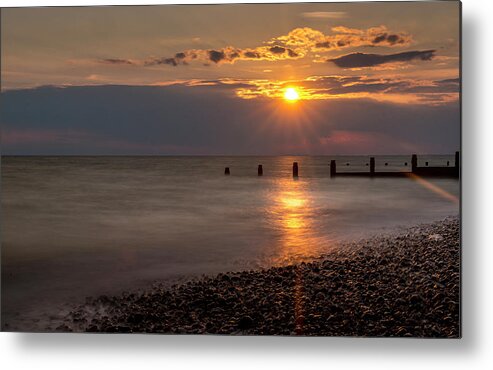 Landscape Metal Print featuring the photograph Golden Hour at Selsey by Chris Boulton