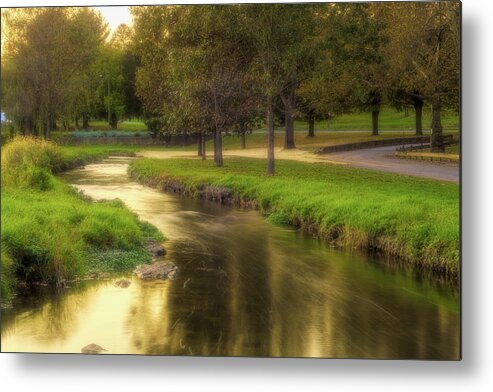 River Metal Print featuring the photograph Golden River During the Golden Hour by Jason Fink