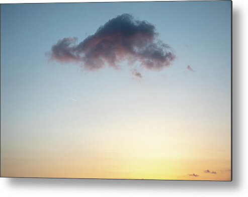 Sunset Metal Print featuring the photograph Goodnight cloud by David Kleeman