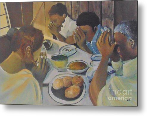 African American Metal Print featuring the painting Grace by Saundra Johnson