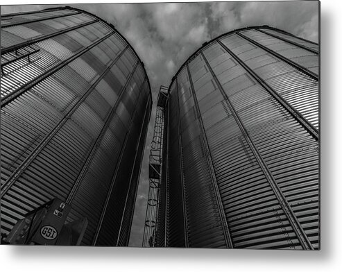 Museum Quality Metal Print featuring the photograph Grain Elevator Gothic by Bruce Davis