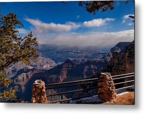 Grand Canyon Winter Arizona Landscape Fstop101 Landscape Geology Metal Print featuring the photograph Grand Canyon Winter View by Geno Lee