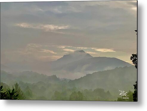  Metal Print featuring the photograph Grandfather Mountain in fog by Meta Gatschenberger