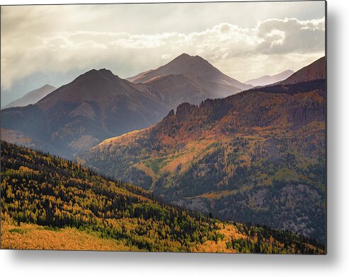 Colorado Metal Print featuring the photograph Grassy Mountain and Red - San Juan Mountains by Aaron Spong