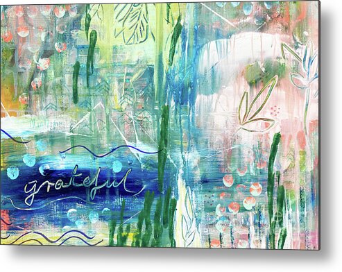 Grateful Metal Print featuring the painting Grateful by Claudia Schoen
