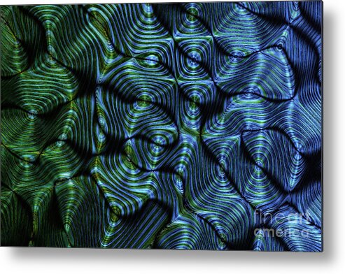 Abstract Metal Print featuring the digital art Green and Blue #4 by Paul Hunn