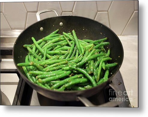 Green Beans Metal Print featuring the photograph Green Beans Cooking 2855 by Jack Schultz