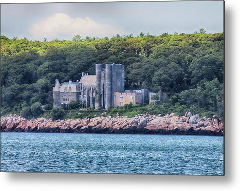 Gloucester Ma Metal Print featuring the photograph Hammond Castle from the Ocean near Gloucester Massachusetts by Jeff Folger