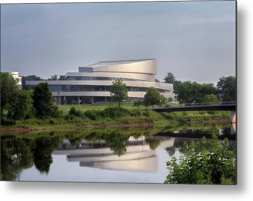 University Of Iowa Metal Print featuring the photograph Hancher Auditorium - Iowa City by Susan Rissi Tregoning