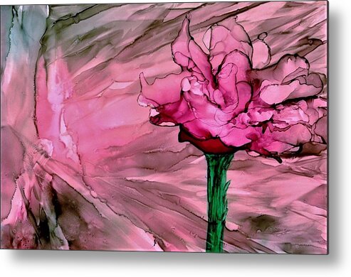 Pink Metal Print featuring the painting Happy Birthday by Angela Marinari