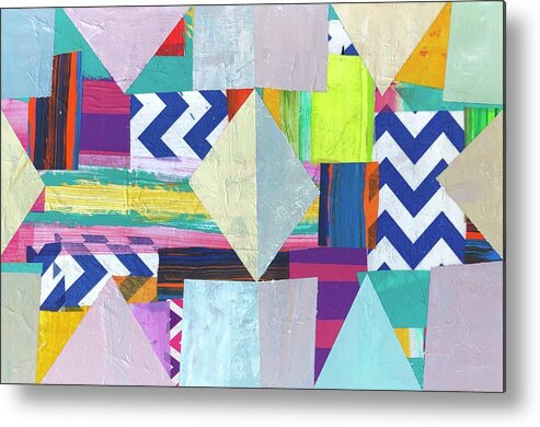 Happy Metal Print featuring the painting Happy Neighbors by Cyndie Katz