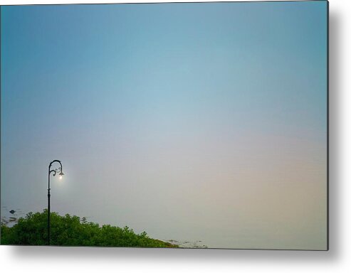 Light Metal Print featuring the photograph Harbor Lights by John Manno