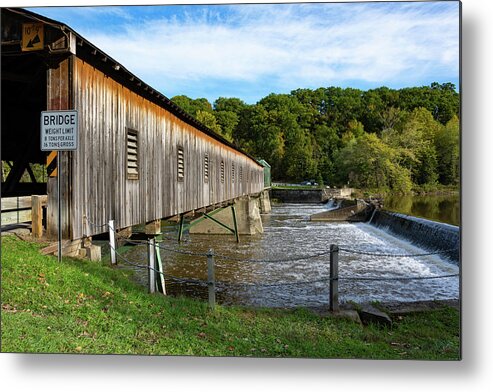 Covered Bridge Metal Print featuring the photograph Harpersfield Covered Bridge 2 by Paul Giglia