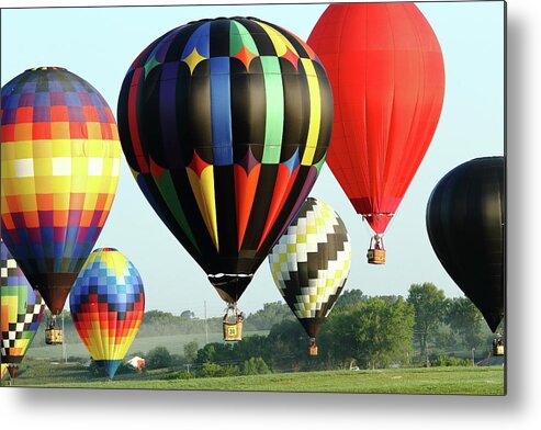 Balloon Metal Print featuring the photograph Hazy Morning Ride by Lens Art Photography By Larry Trager