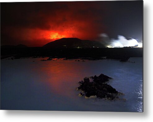 Volcano Metal Print featuring the photograph Hell and high water #1 by Christopher Mathews