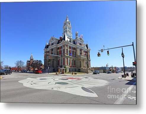 Henry County Courthouse Metal Print featuring the photograph Henry County Courthouse Napoleon Ohio 0149 by Jack Schultz