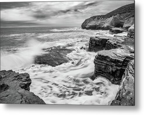 Sunset Cliffs Metal Print featuring the photograph High Tide At Sunset Cliffs by Local Snaps Photography