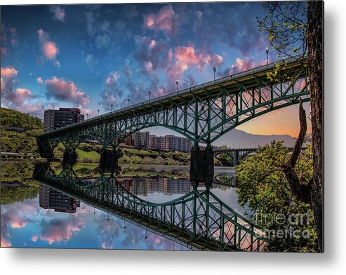 Bridge Metal Print featuring the photograph Historic Gay Street Bridge at Knoxville by Shelia Hunt