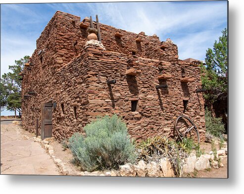 Hopi House At Grand Canyon Metal Print featuring the digital art Hopi House at Grand Canyon by Tammy Keyes