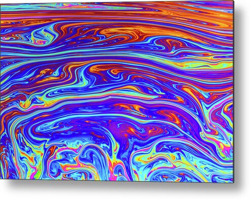 Abstract Metal Print featuring the photograph Horizontal Currents by SR Green