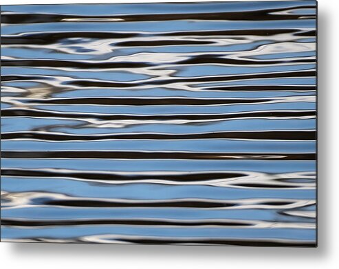 Water Metal Print featuring the photograph Horizontal Stripes by Linda Bonaccorsi