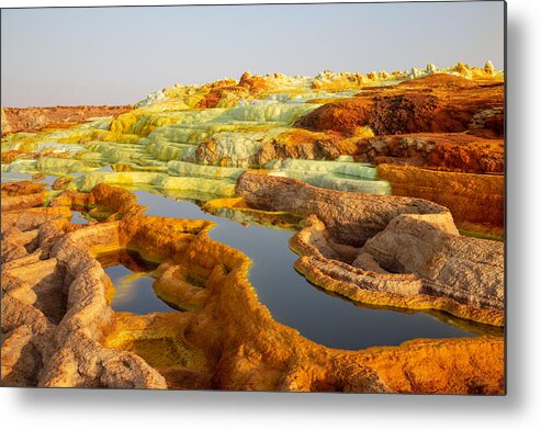 Scenics Metal Print featuring the photograph Hot Springs In The Danakil Depression by Wysiati