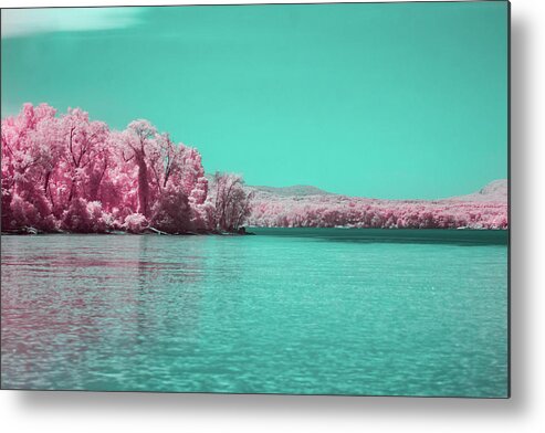 Infrared Metal Print featuring the photograph Hudson Valley in Brilliant Infrared by Auden Johnson
