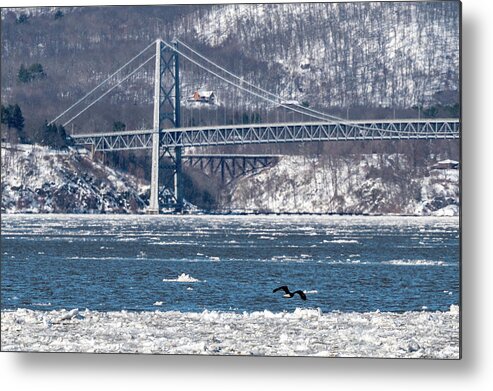 Bear Mountain Bridge Metal Print featuring the photograph Ice Floe by Kevin Suttlehan