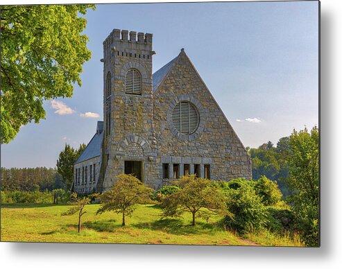 Old Stone Church Metal Print featuring the photograph Iconic Old Stone Church West Boylston Massachusetts by Juergen Roth