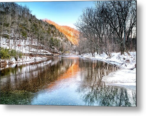 Buffalo National River Metal Print featuring the photograph Icy Fire Water - Boxley Valley - Buffalo National River by William Rainey
