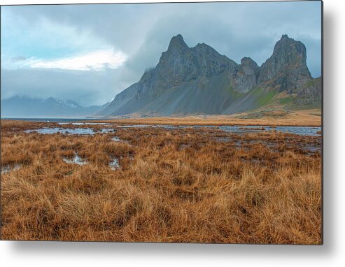 Winter Metal Print featuring the photograph In front of Mt. Eystrahorn by Dubi Roman