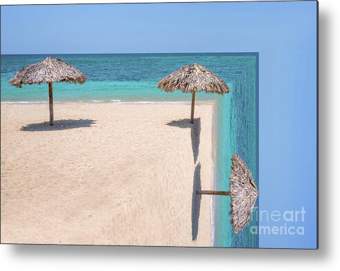 Beach Metal Print featuring the photograph Inception beach by Delphimages Surreal Creations
