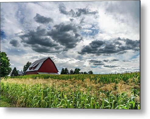 Landscape Metal Print featuring the photograph Indiana Barn #127 by Scott Smith