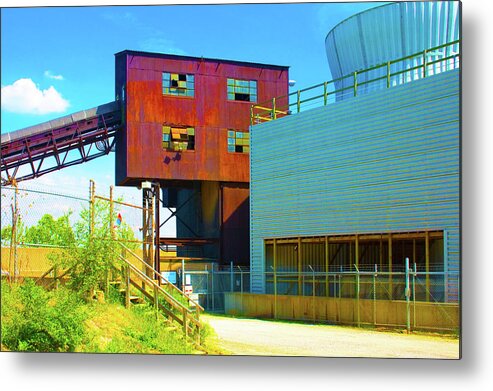 Architecture Metal Print featuring the photograph Industrial Power Plant Architectural Landscape by Patrick Malon