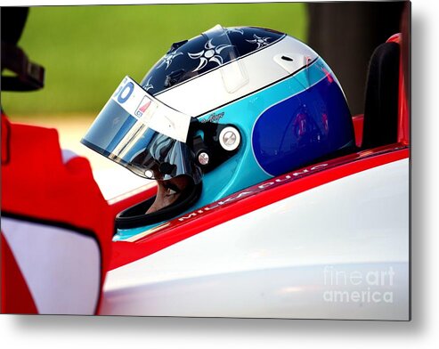 Milka;duno;indycar;series;irl;indy;racing; Champcar Metal Print featuring the photograph Milka Duno - Indycar Series Chicagoland Speedway by Pete Klinger