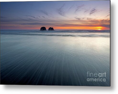 Twin Rocks Metal Print featuring the photograph Infinite Tides by Michael Dawson